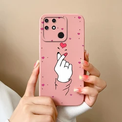 Fashion Love Heart Soft Smooth Liquid Silicone Phone Case - Bumper Cover for Realme Narzo 50A (TYP1)