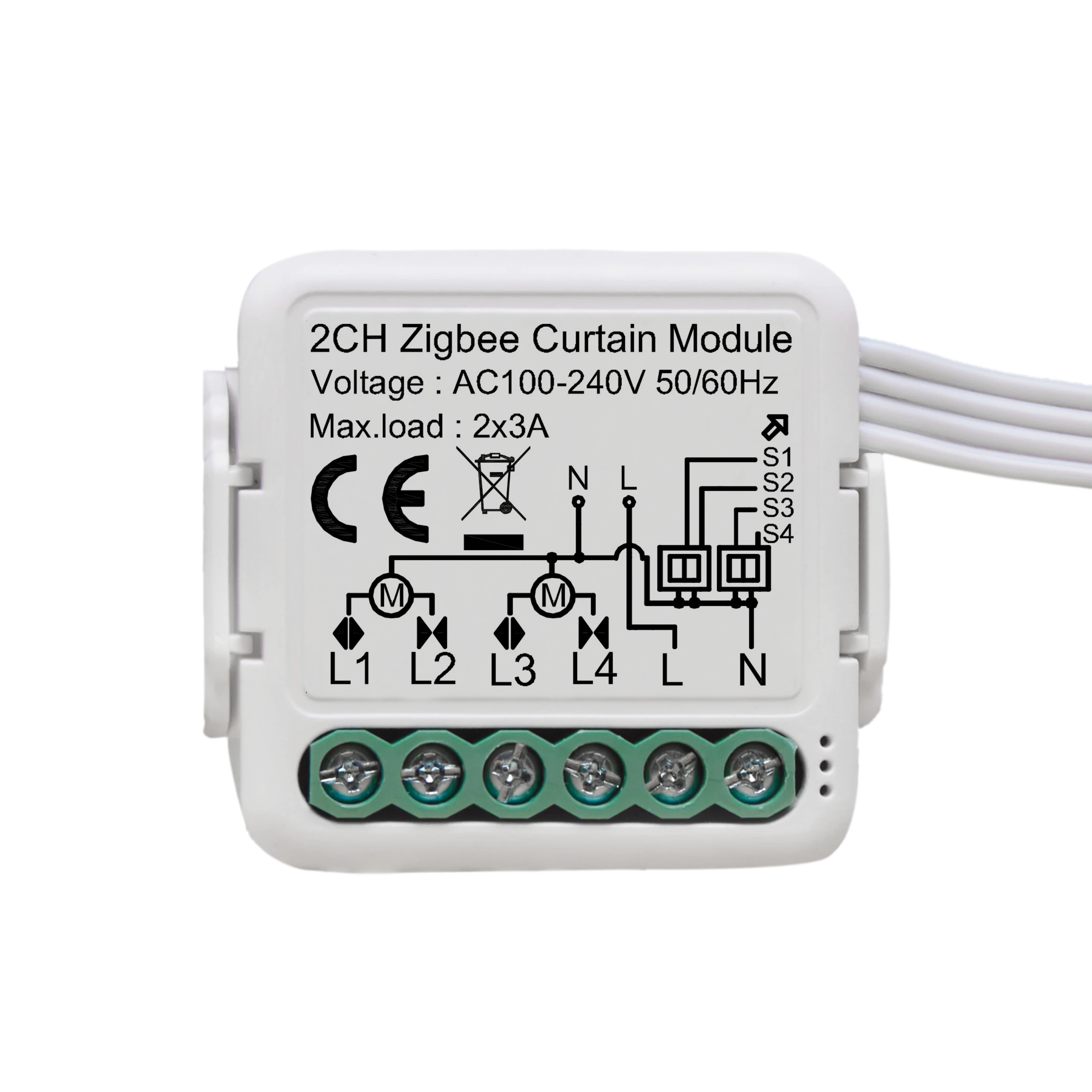 Tuya Smart ZigBee Blind Curtain Switch Module Support 2 Way Control Roller Shutt