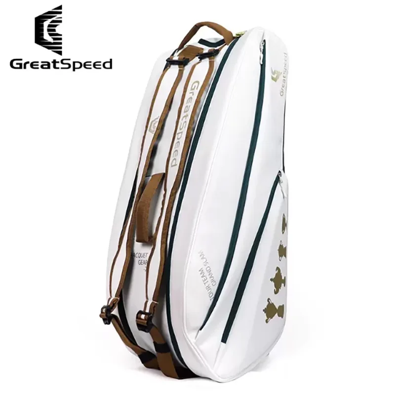GreatSpeed Tennis Badminton Raquet Sports Bag Men Women Backpack Large Capacity Can Hold 6 Rackets Independent Shoe Pocket 4