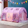 Large Kids Play House Tent With Window Portable Children Bed Tent For Boys Girls Indoor Play Game House Castle 2
