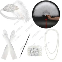 2023 Vintage 1920s Flapper Headband Gatsby Party Hair Accessories Sets 20s Hair Accessories for Costume Party Bachelorette Party