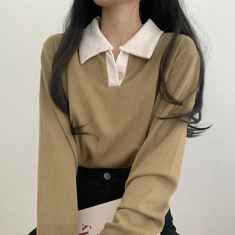 

HOUZHOU Autumn Vintage Sweater Women Preppy Korean Fashion Aesthetic Oversize Harajuku Casual Knitted Pullover Female All-match