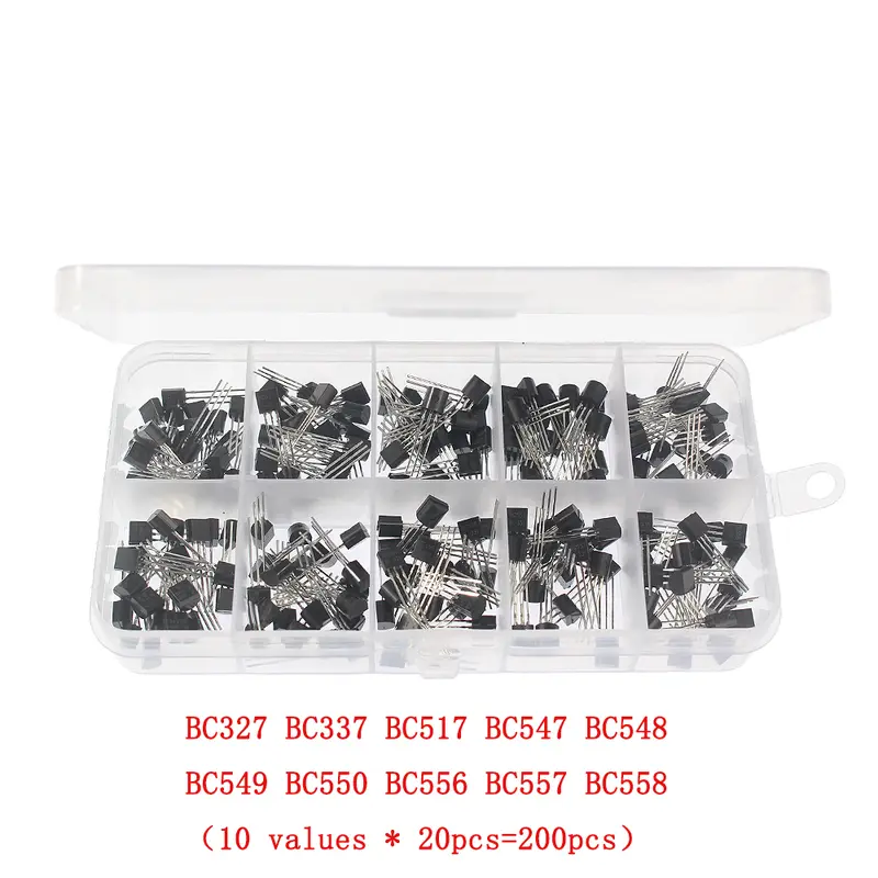 50-900PCS Transistors kit NPN PNP S8050 S8550 S9012 2N3904 2N3906 C1815 A1015 MJE13001 BC327 BC337 BC517 BC547 BC548 BC549 BC558 - Image 19