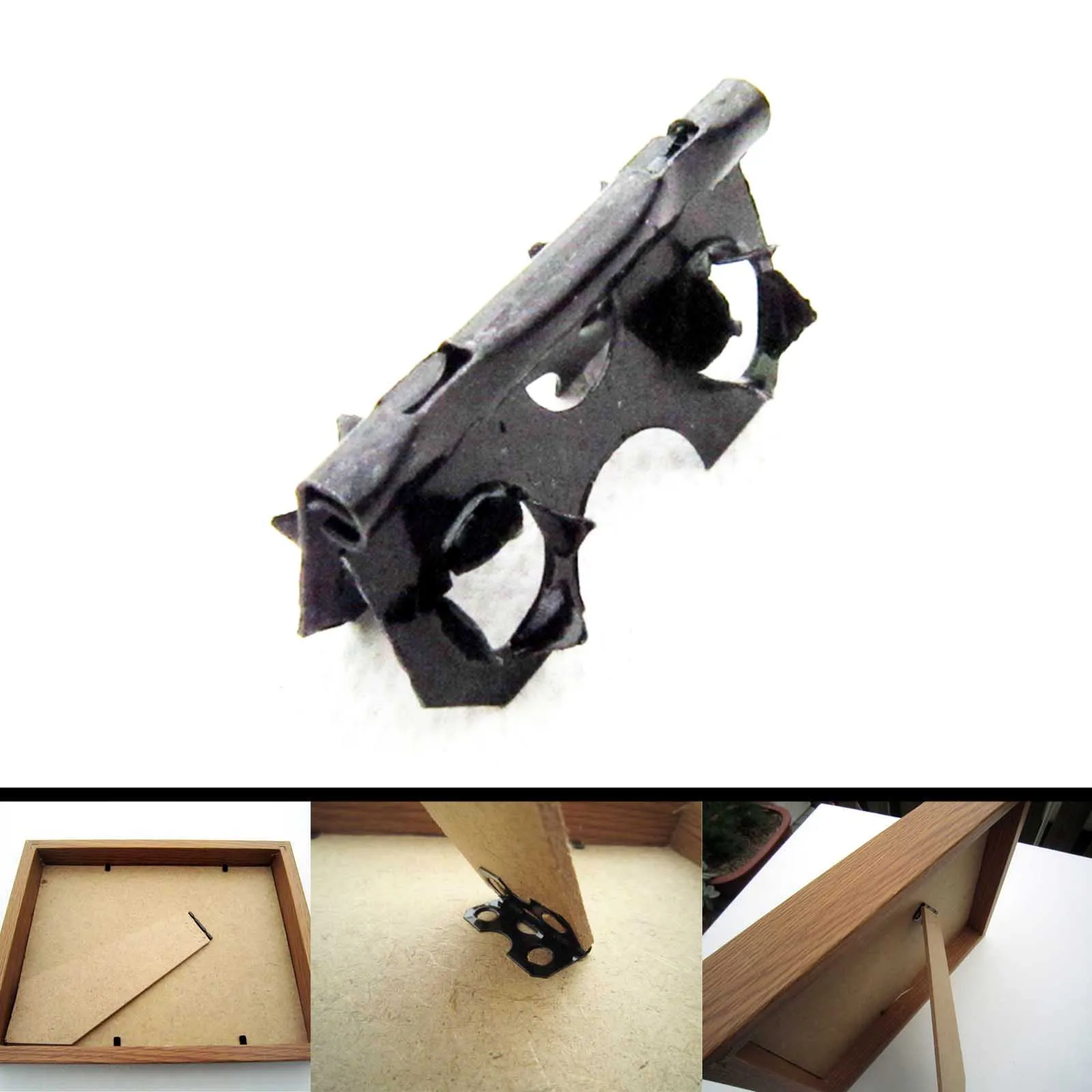 Fix Connect Picture Photo Artwork Frame Furniture Back Board Backboard Support Stand Leg Feet Barbed Hinge 50pcs no need screw cabinet hinge