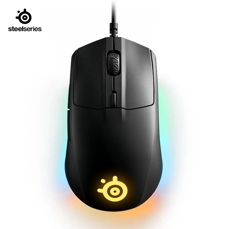 Проводная игровая мышь Steelseries Rival 3, оптический датчик, 8500 точек на дюйм, с RGB-подсветкой для правой руки