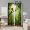 2pc, Window Curtains Parrot theme Versatile 100% Polyester,Without Electricity Birthday Party for Holiday Portraits and bedroom 4
