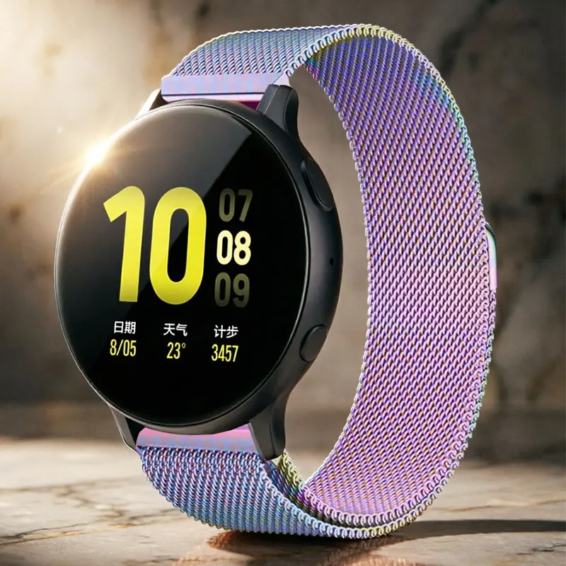 Universal 20mm/22mm Magnetic Smartwatch Bracelet Strap - Sleek Design