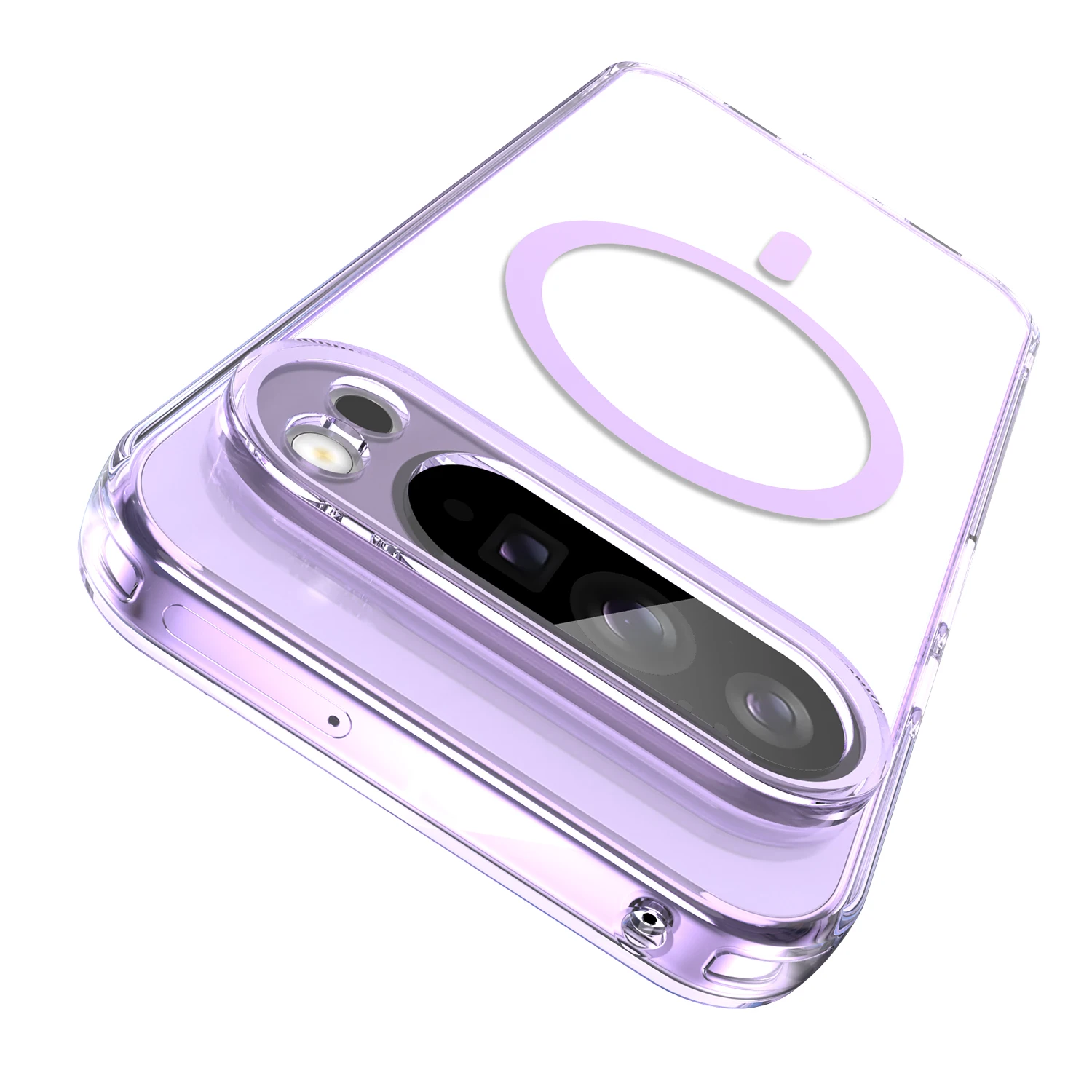 Enhanced Magnetic Clear Case with Camera Protection and Anti-Yellowing Technology for Magsafe Wireless Charging