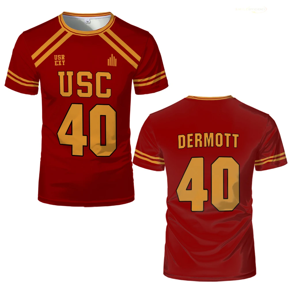 All For the Game The Foxhole Court Lacrosse Hockey Jersey USC Trojans Cosplay Uniform Herren Atmungsaktives Sport-T-Shirt Kinder Tops – Detail 7