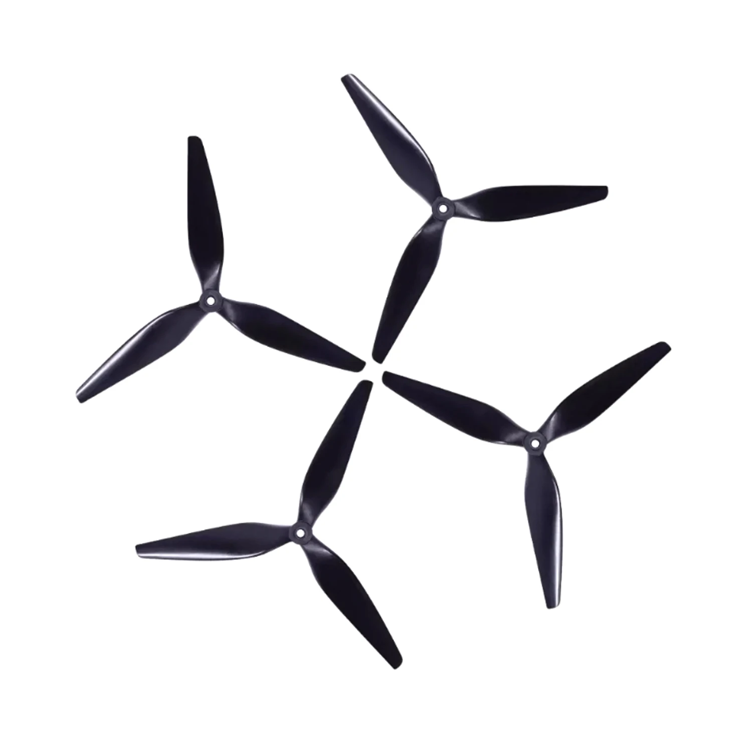 Détail de l'hélice HQProp 15x7x3 trois pales, avec finition mate et logo HQProp visible.