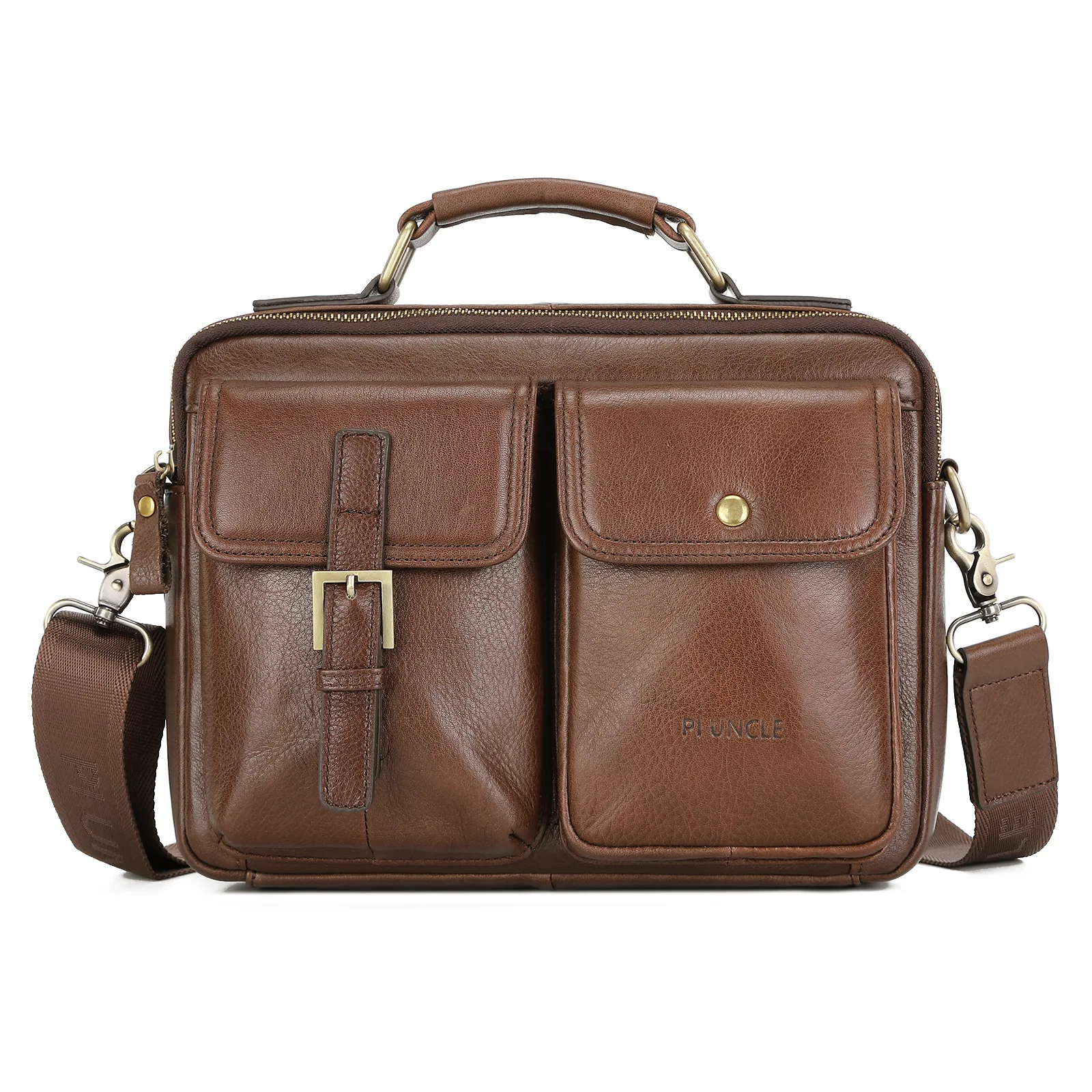 Genuine Leather Shoulder Bag for Men Small Messenger Crossbody Bag Male Travel Tote Bag Strap Handbag Designer Large Capacity