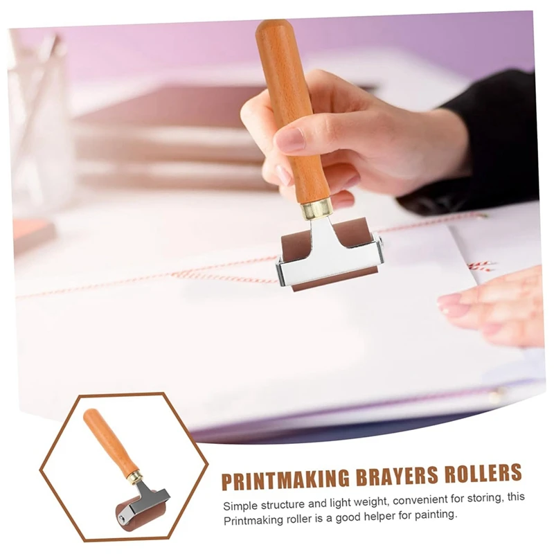 Printmaking Cylinder Painting Supplies Stamping Tool Art Printmaking Tools Roller Rubber Brayer Roller