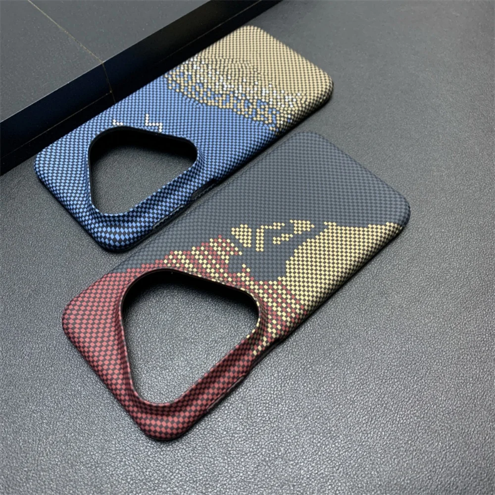 Premium Carbon Fiber Grain Slim Hard Case