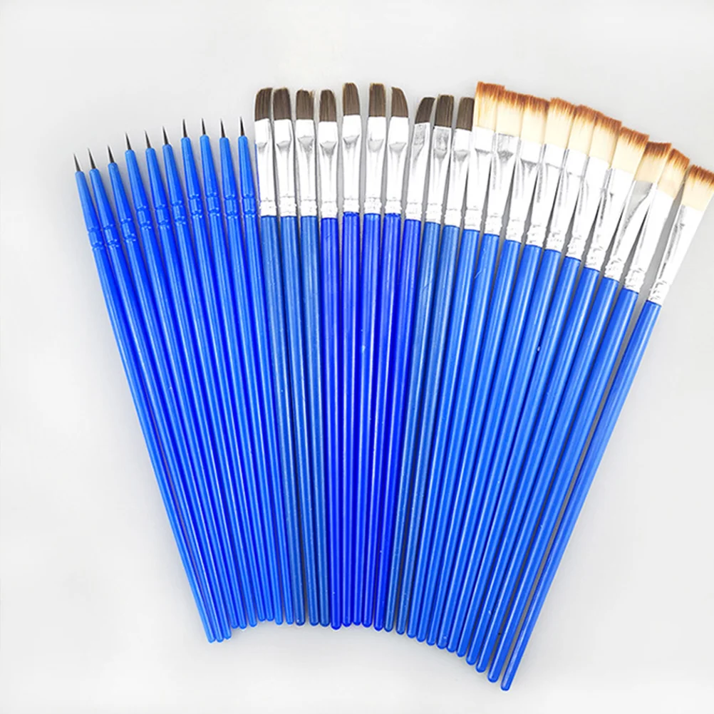 

30 Pcs Nylon Hook Pen School Watercolor Brush Paint Reusable Convenient Supply Ergonomic Painted Practicing