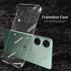 Frameless Slim Clear Hard Back Cover Case - Shockproof Coque Phone Case for OnePlus Nord 3 (Transparent)
