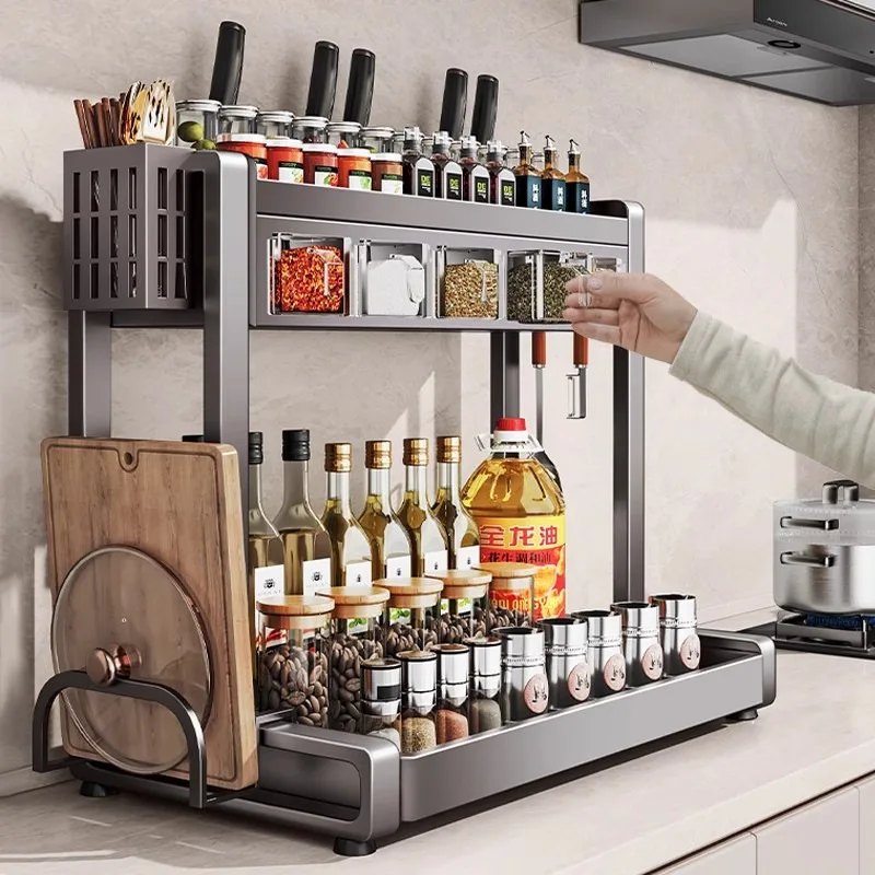 New-Kitchen-Storage-Rack-Multi-Layer-Spice-Rack-Household-Condiments ...