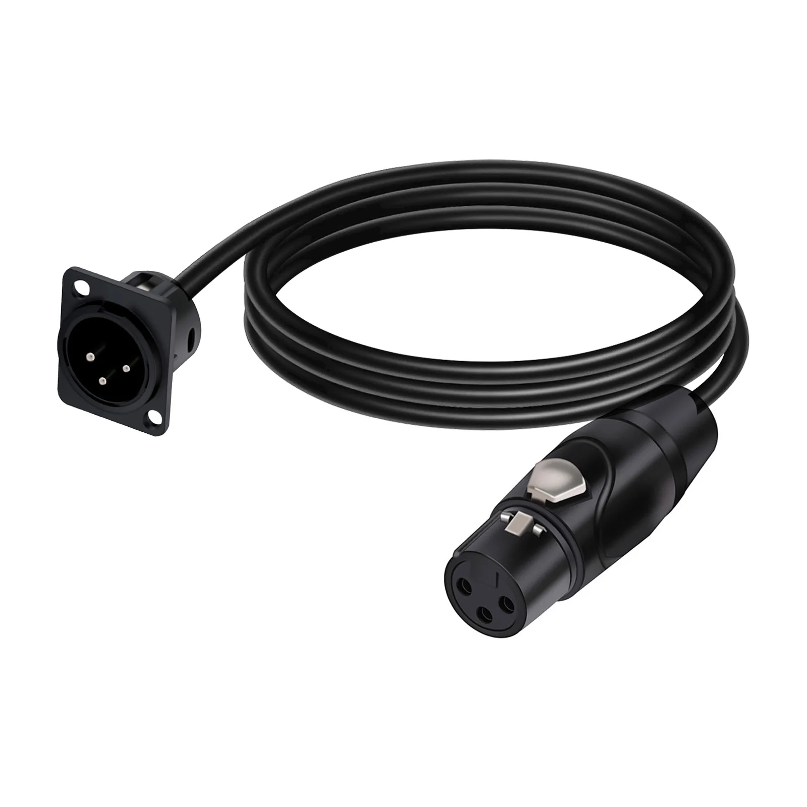 D Typ 3Pins XLR Stecker/Buchse Feste Panel Mount MIC Buchse auf 3Pin XLR Stecker Pass Through Konverter Kabel, für Bühnenbeleuchtung Mixer – Detail 4