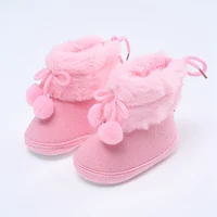 Winter Newborn Baby Cotton Booties Non-Slip Sole Toddler Boy Girl First Walkers Infant Warm Shoes Boots Rubber Non-slip Boots 4