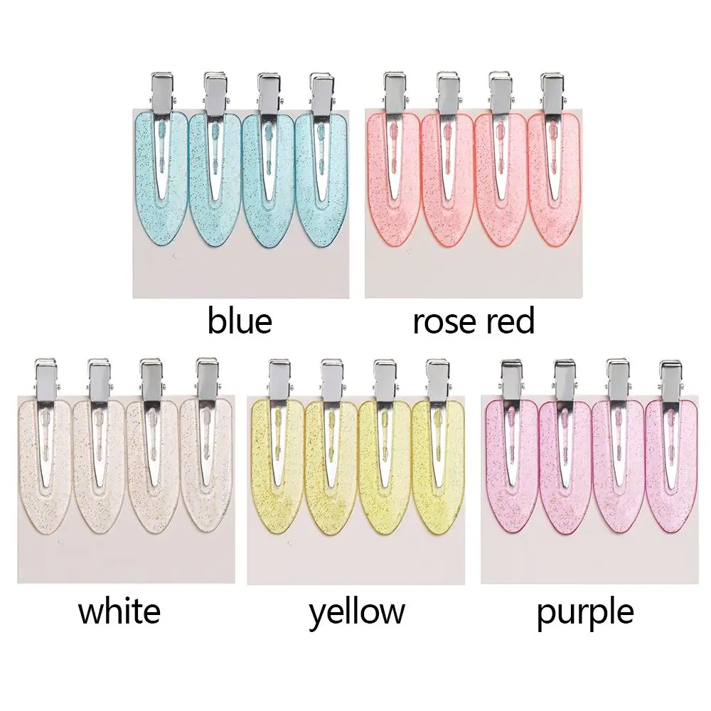 Colorful Acrylic Hair Clips for Kids Seamless No Crease Bangs