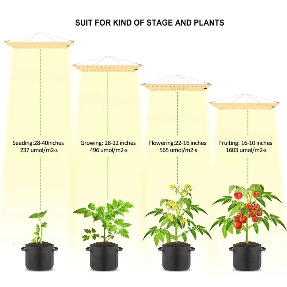 BEYLSION New Grow box Complete Set with 850WSCP Samsung LED Grow Lights and Fan Filter Kits For Indoor Plant Hydroponic Growing