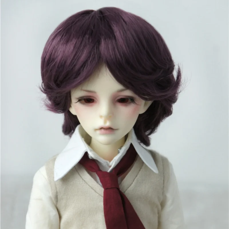 OB11 / 1/8 Doll Wig - 5-6 Inch Short Boyish Synthetic Mohair Wig For BJD & Fashion Dolls - Multiple Colors (Blue)