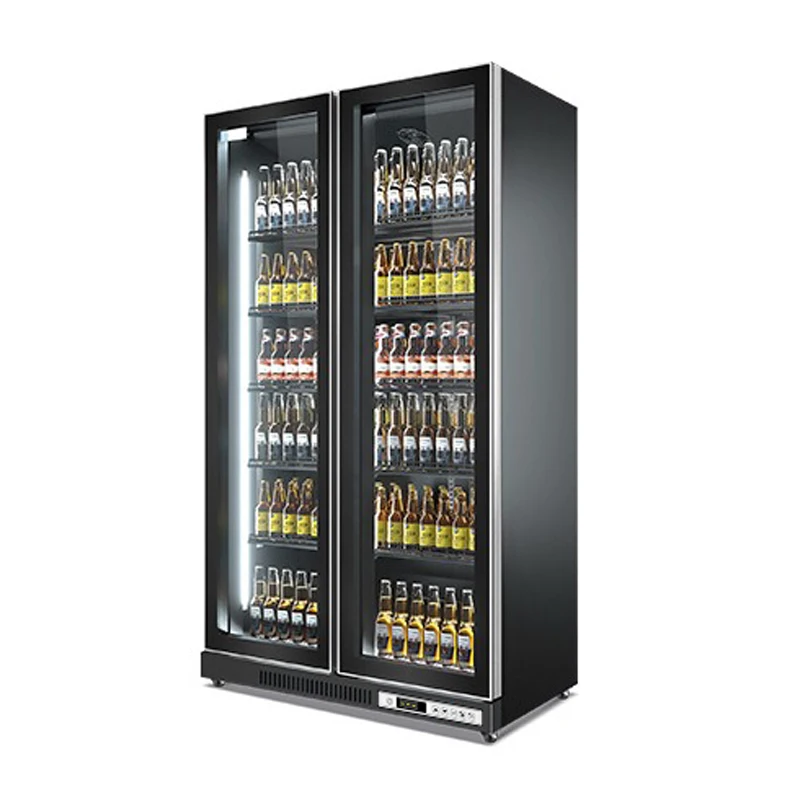 1/2/3/ Glass Door Multicolor LED Light Beer Red Wine Display Refrigerators Fan Cooling Fridge Bar Coolers Freezers