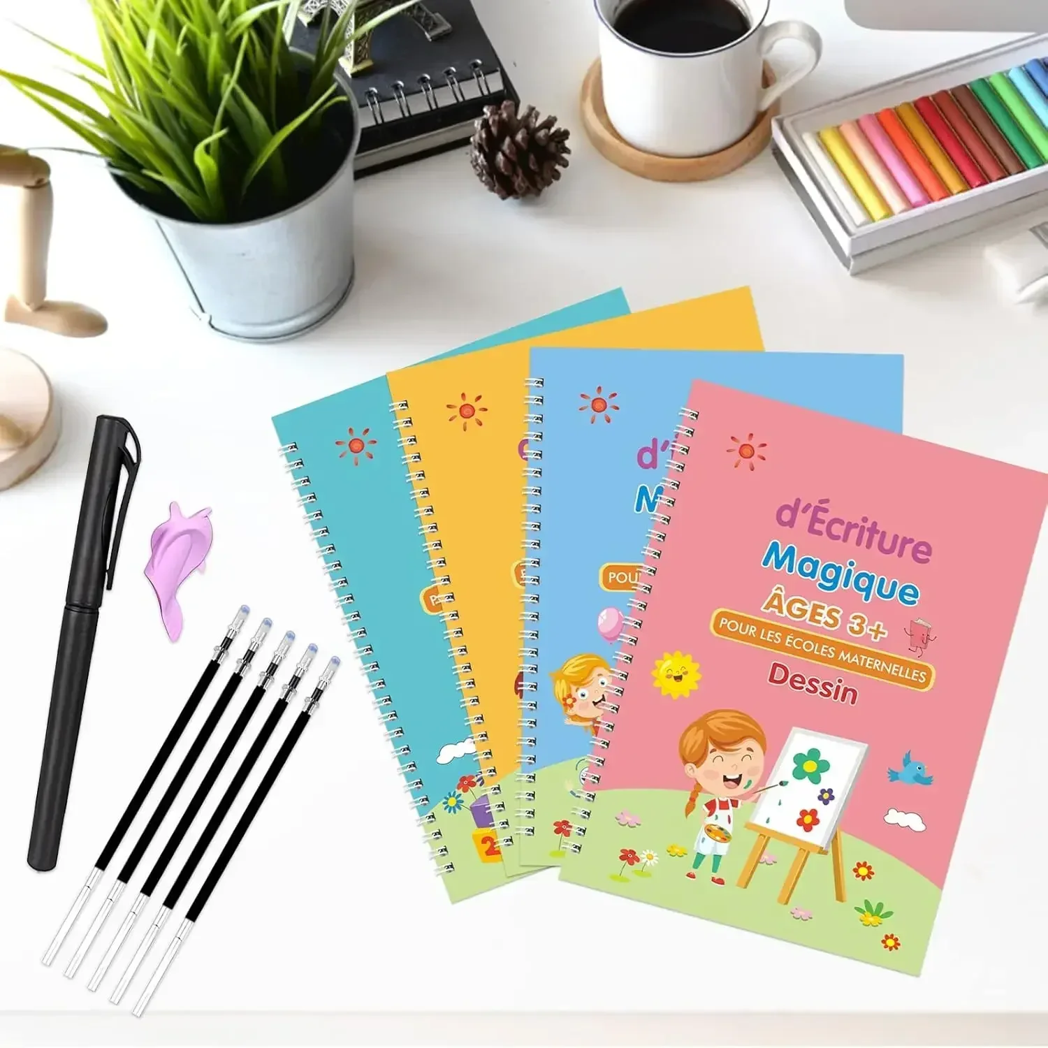 French Magic Practice Copybook Free Pen Preschools Kids Calligraphy Notebook Children Reusable Français Writing Book Ages 3-8 6