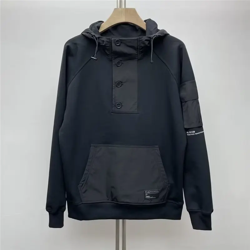 

New Spring Autumn Hoodie Sweater Men Loose Hip-hop Jacket Harbor Wind Tops Hoodies Pullover H52