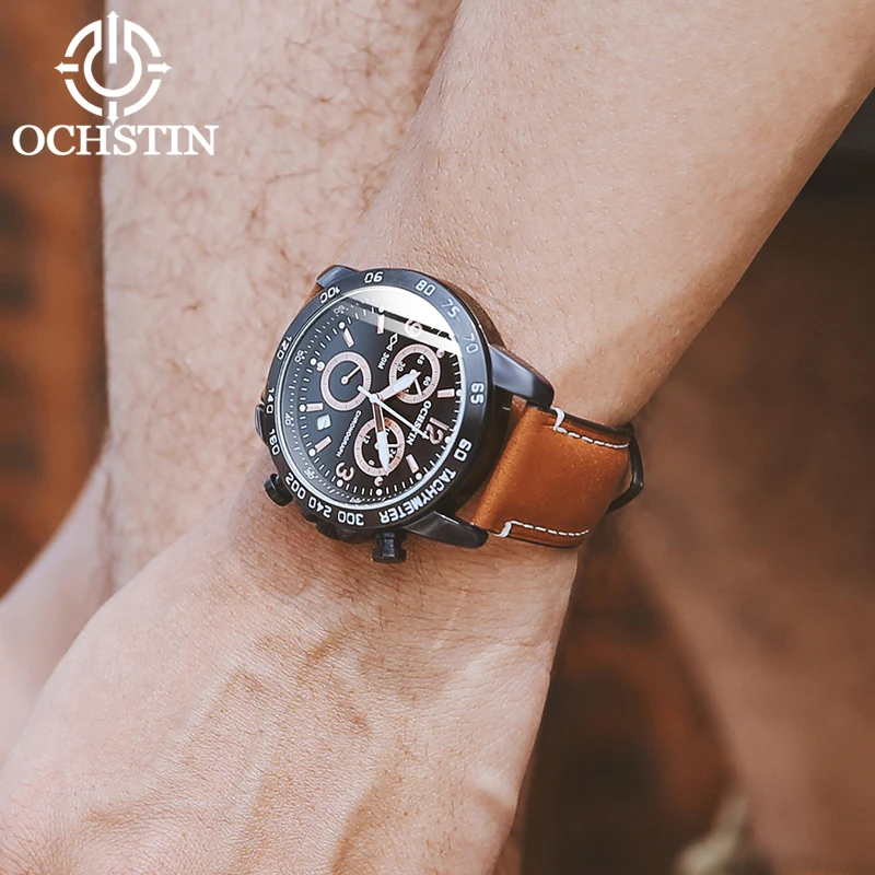 Ochstin Personalized Trend Multi functional Quartz Movement Waterproof Watch New 2024 Pilot Series Men's Quartz Watch