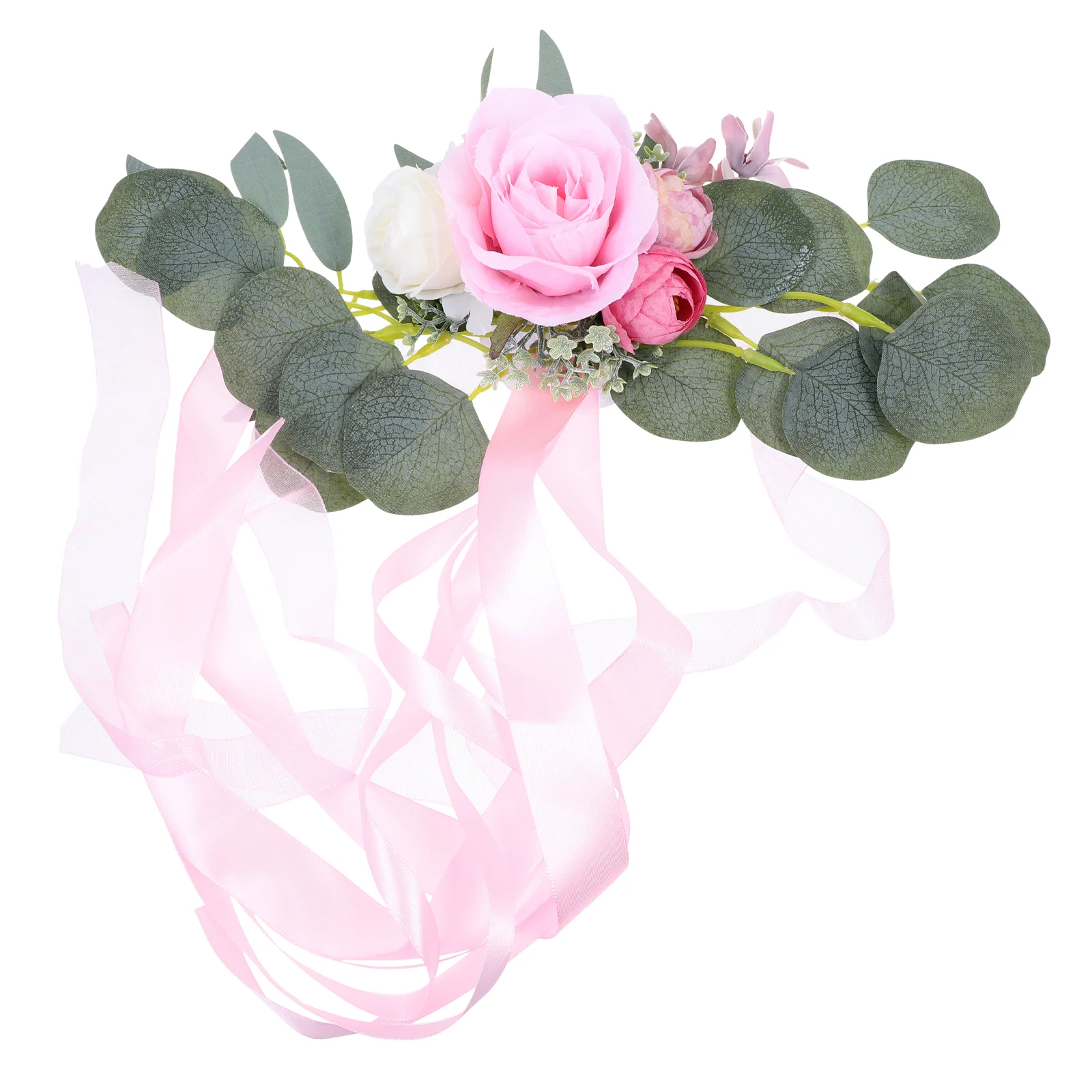 

Chair Back Flower Wedding Accessory Ornament Flowers Simulated Decor Silk Cloth