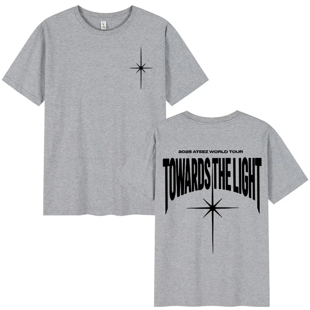 2025 Ateez World Tour Towards The Light T Shirt Korean Kpop Fashion T-shirt Men Women Casual Cotton Cozy Short Sleeve T-shirts 6