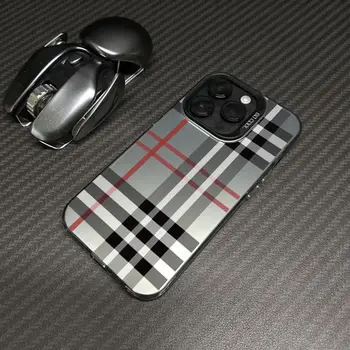 Fashionable Classic Plaid Pattern Phone Case For iPhone 17 16 15 14 13 12 11 Pro Max XR XS MAX 7 8 PLUS MIN INS Shockproof Cover 1