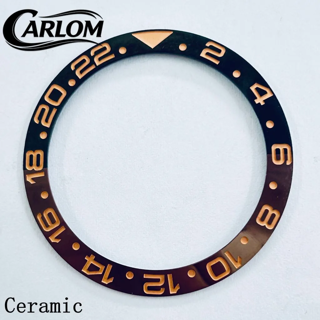 Black Blue Green Gray Ceramic Aluminium Sloping Bezel Insert
