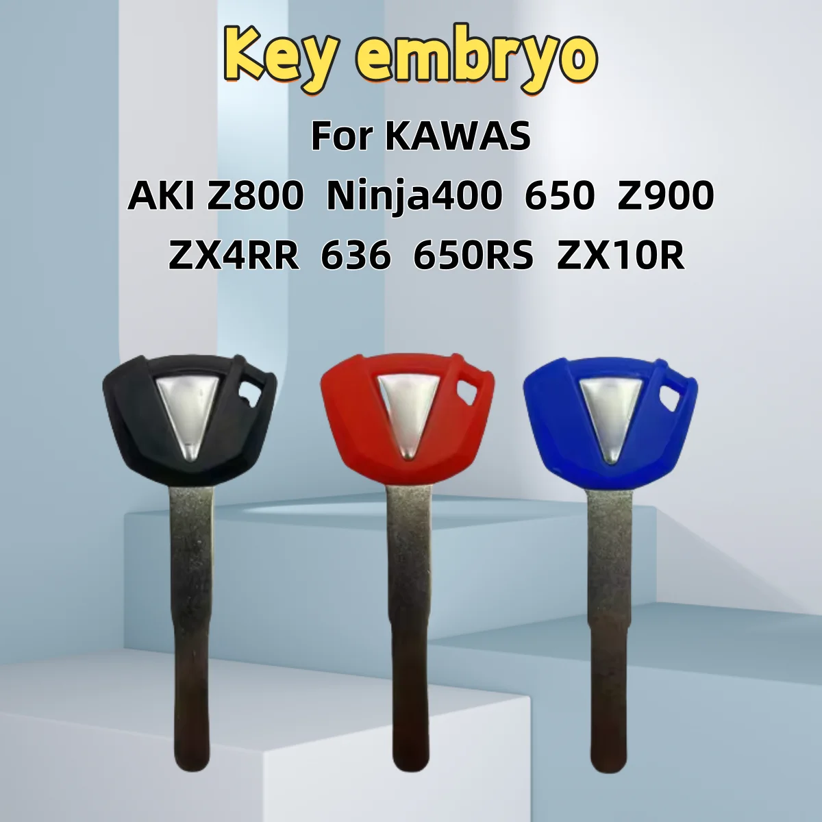 Motorcycle Keys KAWASAKI Z800 Ninja400 650 Z900 ZX4RR 636 650RS ZX10R Blank Replace Uncut Keys Anti-theft chip
