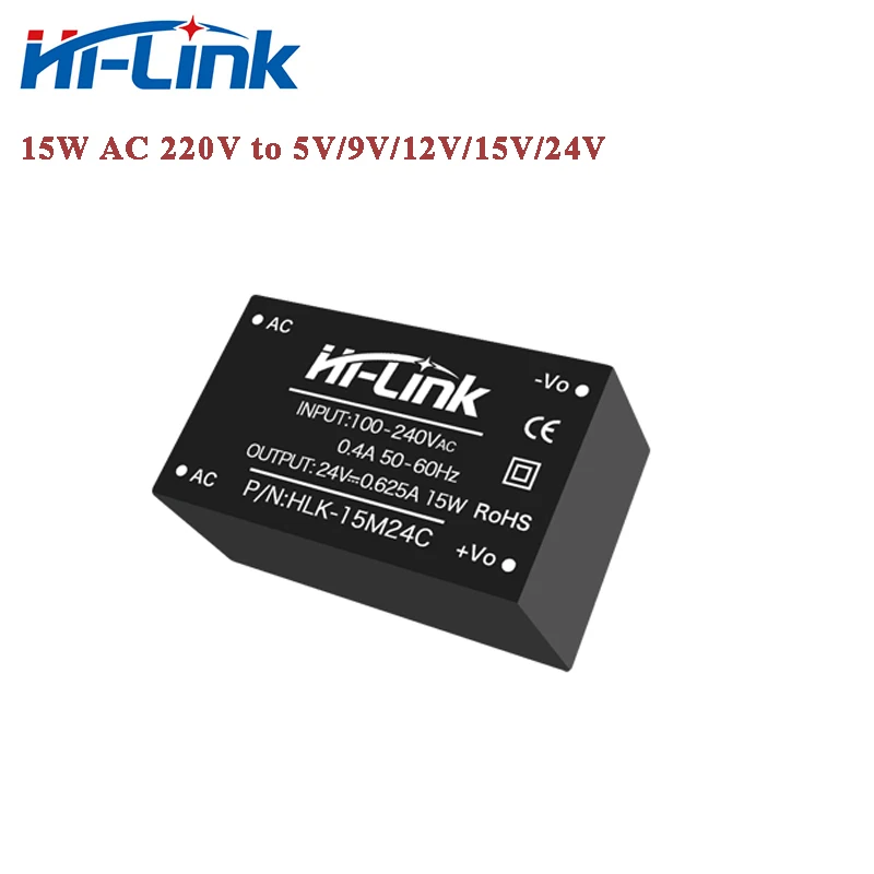 Power Supply HiLink HLK-15M05C 15W 5V 3A AC DC Power Supply Module 100-240Vac Switching Power Supply