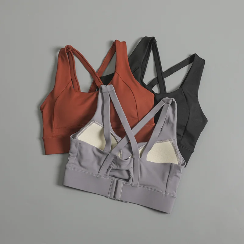 Integrated-fixed-chest-running-fitness-vest-rope-skipping-yoga-suit ...