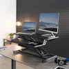 Height Adjustable 32 inch Stand Up Desk Converter, Quick Sit to Stand Tabletop Dual Monitor Riser Workstation 1