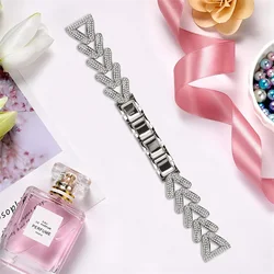 Elegant Diamond Stainless Steel Watch Strap Bracelet (20mm/22mm) - 22mm watch band (Starlight 03)
