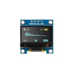 Original 0.96 - Inch White OLED Display Module - 128x64 LCD Screen Board with I2C Interface (Yellow Blue 5pcs)