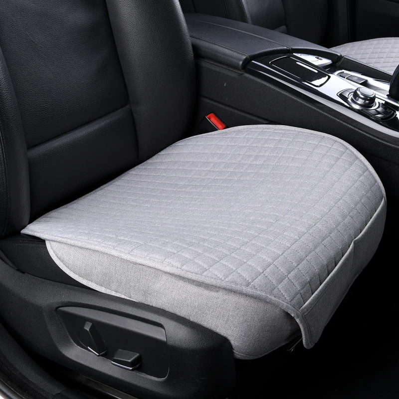 Car Seat Covers SEAMETAL Universal Flax Car Seat Covers Front Rear Breathable Linen Anti Slip