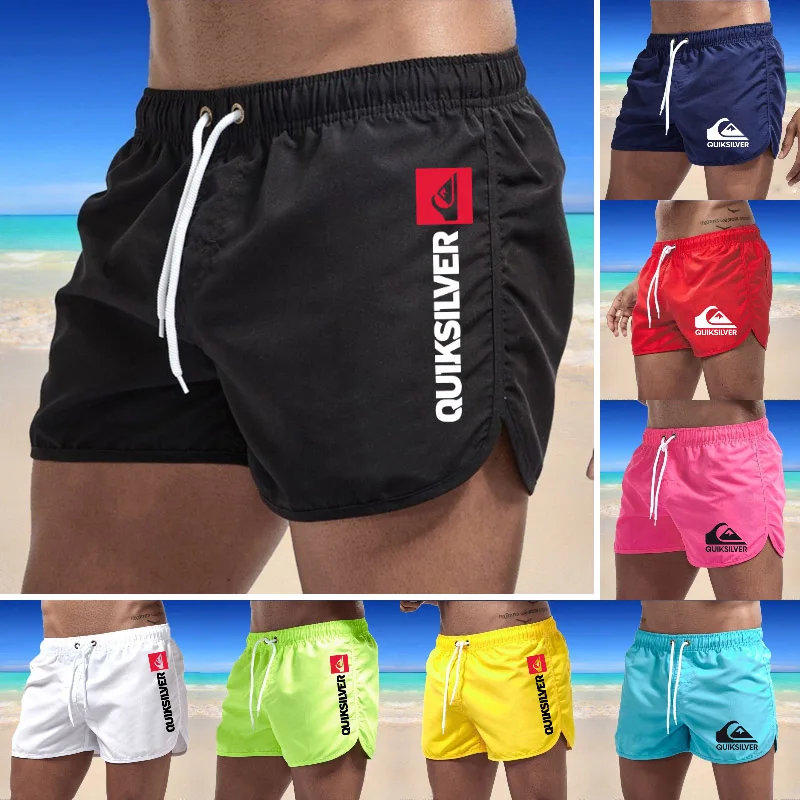 

Шорты мужские для серфинга, быстросохнущая пляжная одежда, Дышащие Короткие штаны с кулиской и карманами, спортивная одежда, лето