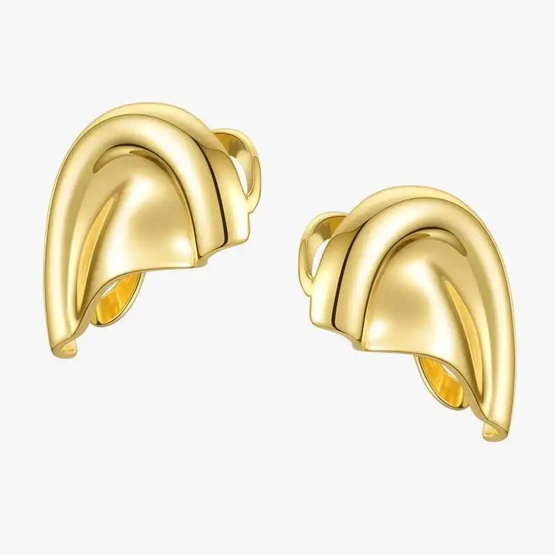 ENFASHION Auricle Ear Cuff Clip On Earrings For Women Gold Color Cover Earings Without Piercing Fashion Jewelry Brincos E201200 Ear Clip Earrings Clip Earrings Ear Clip