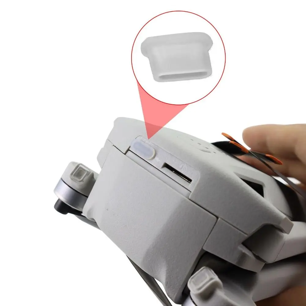 20pcs 충전 포트 먼지 플러그 블랙 화이트 TypeC 배터리 포트 플러그 DJI Mini 3 PRO RC/RC-N1 용 실리콘 와이드 사용