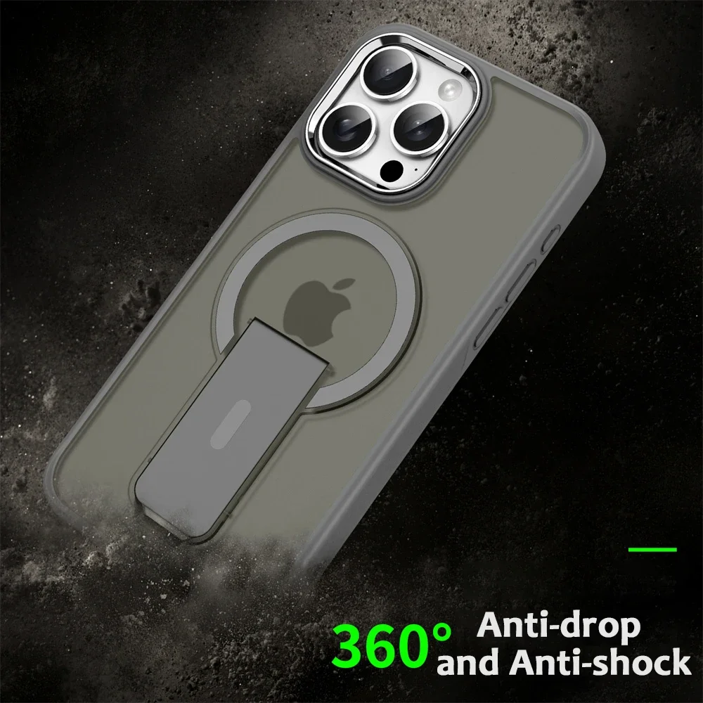 Premium Folding Magnetic Phone Case with Matte Translucent Back Cover