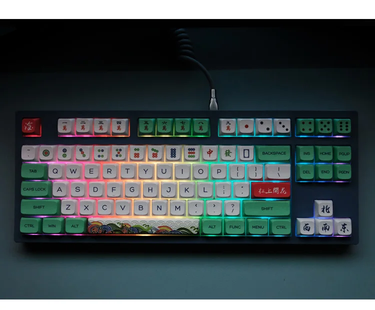 Mahjong Keycaps, Switch MX, 61, 68, 87, 104 Chaves