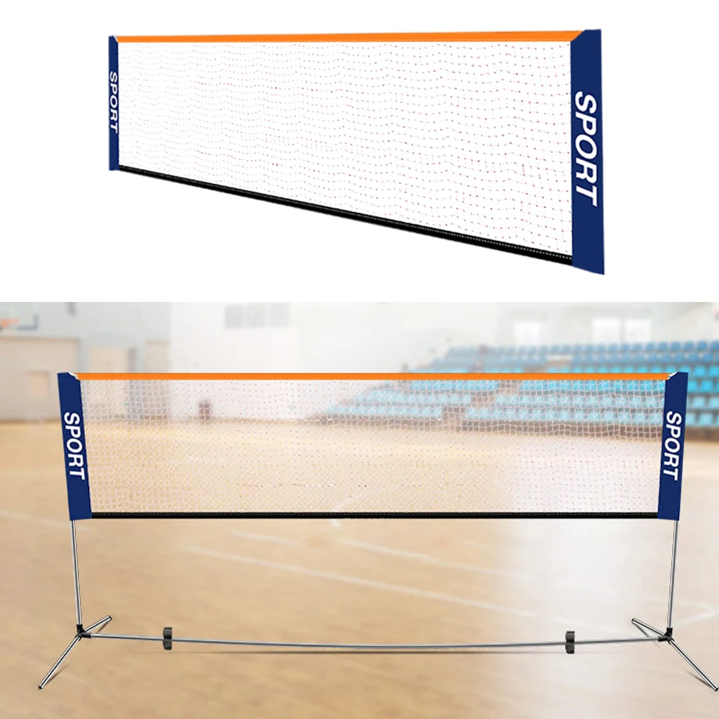 Portable Badminton Net Set Tennis Soccer Volleyball Replacement Network for Indoor Outdoor Sport Backyard Beach Games