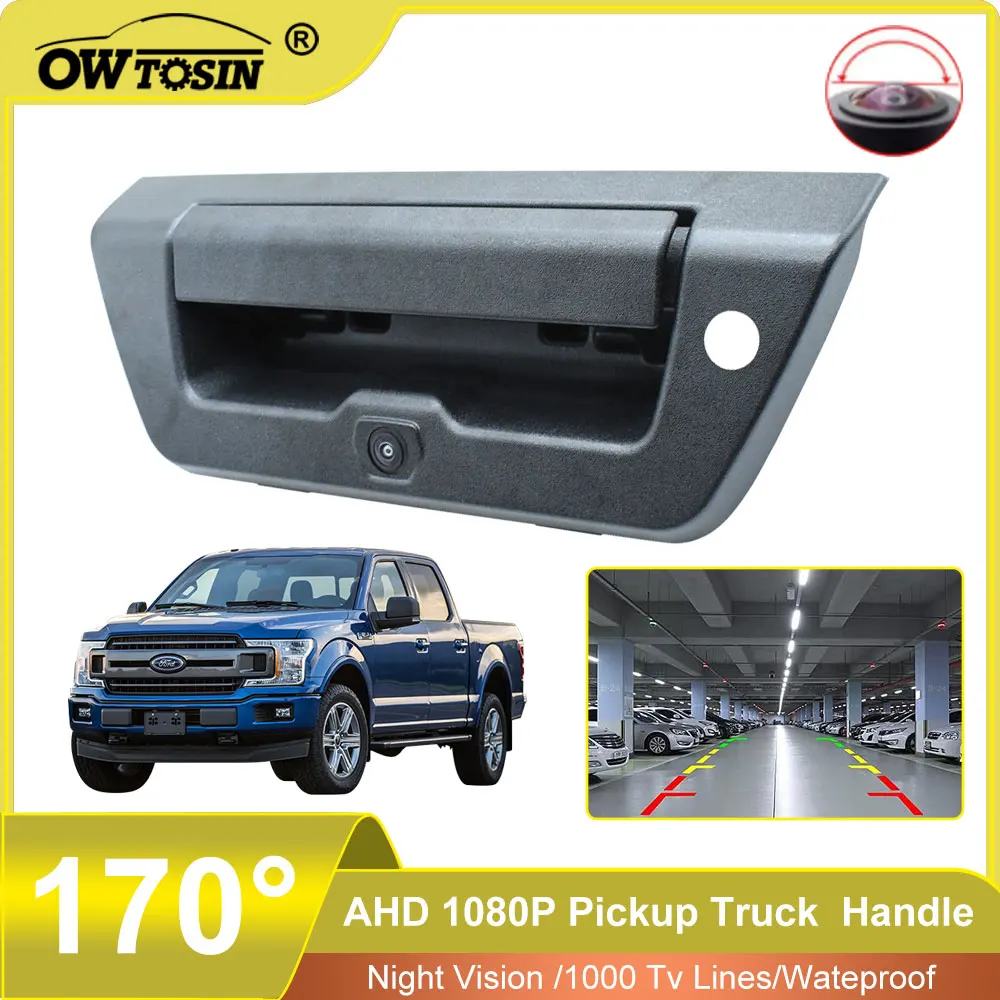 포드 F150 F-150 2015 2016 2017 2018-2020 차량용 카메라 AHD 1920x1080P 170도 ° 차량 픽업 트렁크 핸들 자동차 후방 카메라