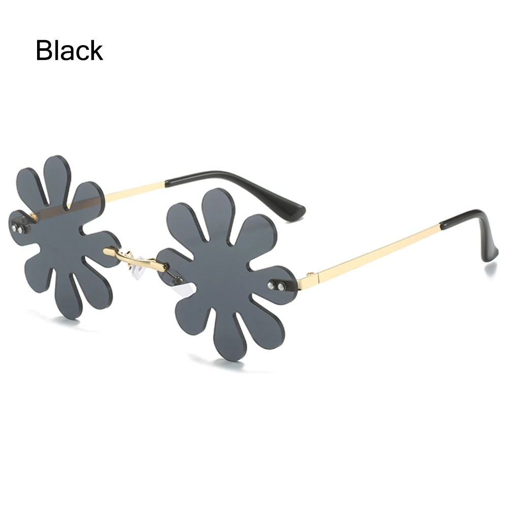 Mushroom Shape Sunglasses Irregular Rimless Sun Glasses Trendy Fun Sunglasses for Women Men Halloween Party Cosplay Eyewear_voghion.com