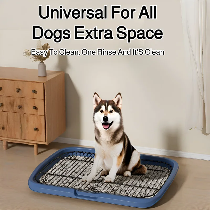 Toilette per cani di grandi dimensioni Attrezzatura per l'addestramento alla toilette per cani di taglia media e grande Raccoglitore di cacca anti-passo per pulizia completa in acciaio inossidabile - immagine 2