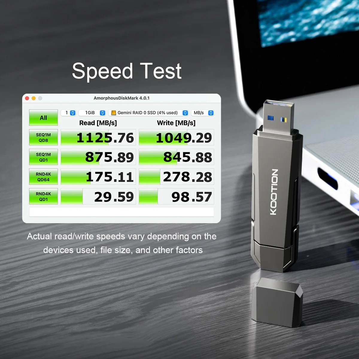 KOOTION U52 Type C USB 3.2 External Solid State Flash Drive 1TB 512GB 256GB Portable Pendrive for PC Laptop iPhone 16 Tablet external hard drive